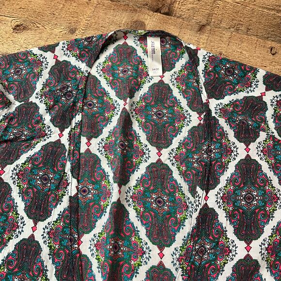 Swim by Cacique | Women's Black Paisley Tassel Flowy Swim Cover Up Sz 14/20 - Picture 3 of 4